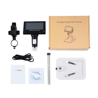 Nikula- 1000X 2.0MP USB dijital elektronik mikroskop 8 LCD ekran VGA büyüteç Dm4-s