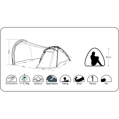 Wildland C Mover 3 Mevsim 1 Kişilik Kamp Çadırı