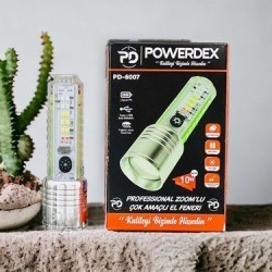 POWERDEX Pd-8007 Su Geçirmez Şarjlı Profesyonel El Feneri pd-8007