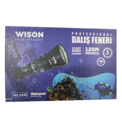 Profesyonel Su Geçirmez, WISON WS 5555 DALIŞ FENERİ - 120 Metre Menzil